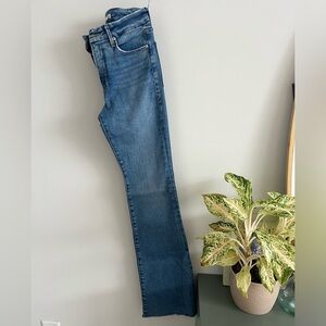 Good American Good Classic Raw Hem Bootcut Jeans